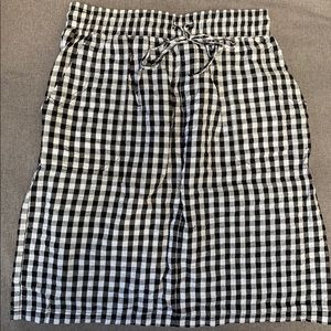 Black and White Check Skirt